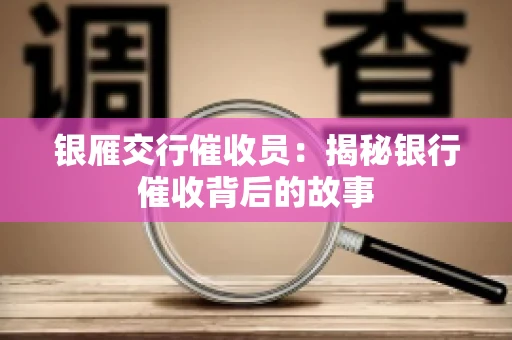 银雁交行催收员：揭秘银行催收背后的故事