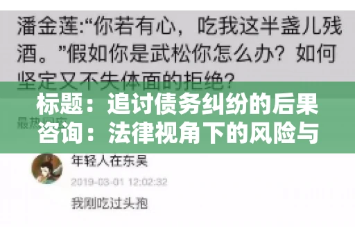 标题：追讨债务纠纷的后果咨询：法律视角下的风险与应对